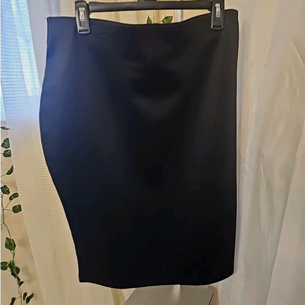 Apt 9 Black Pencil Skirt XL High Waisted Business Casual Minimalist Office Wear